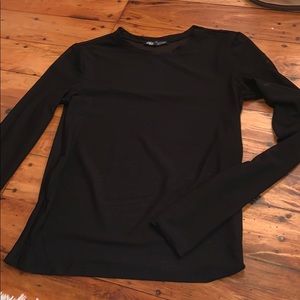 Tight black mesh long sleeve